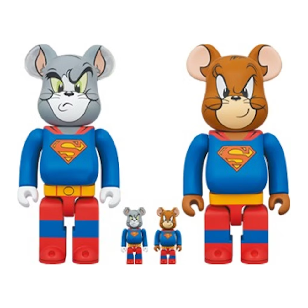Bearbrick x Tom And Jerry As Superman 100% & 400% Set