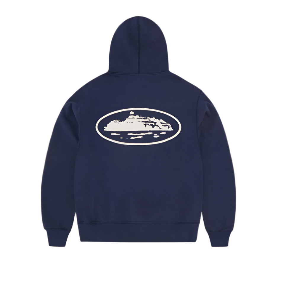 CORTEIZ ISLAND PUFF PRINT ZIP HOODIE [NAVY]