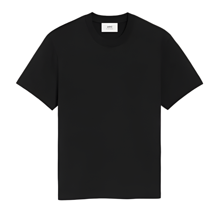Ami Paris Ami de Coeur Organic Cotton T-Shirt Black