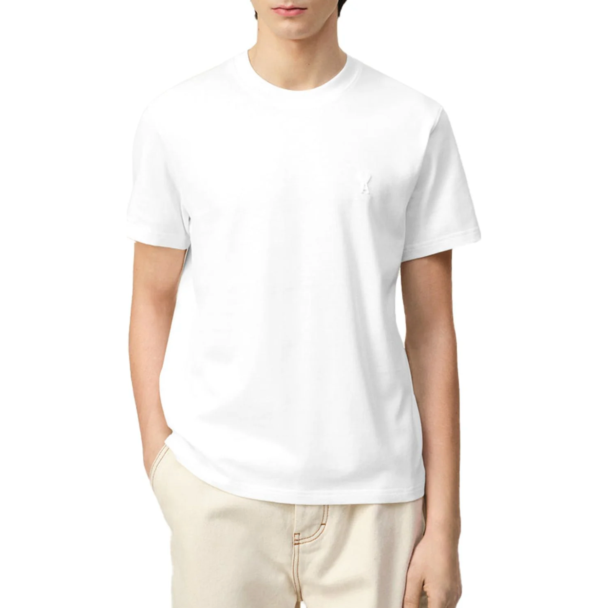 Ami Paris Ami de Coeur Organic Cotton T-Shirt White