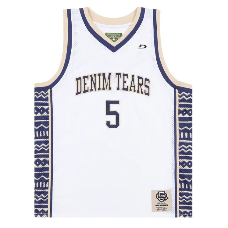 Denim Tears 5Q Game Jersey White