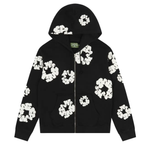 Denim Tears The Cotton Wreath Zip Up Hoodie Black