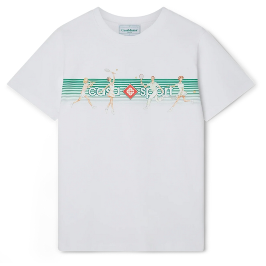 Casablanca Playful Stripes T-Shirt White