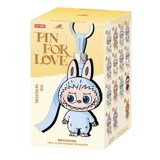 Pop Mart Labubu The Monsters Pin for Love Series Vinyl Plush Pendant (A-M) Single Blind Box