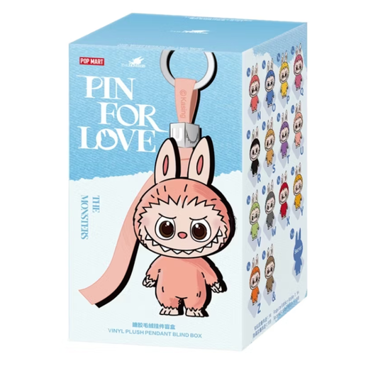 Pop Mart Labubu The Monsters Pin for Love Series Vinyl Plush Pendant (N-Z) Single Blind Box