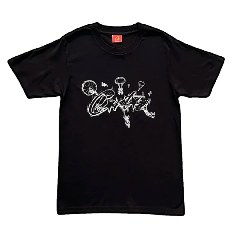 Corteiz Allstarz Skydiver Tee Black | Corteiz | KershKicks