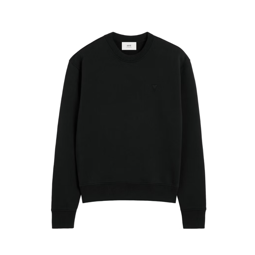 AMI Paris Ami de Coeur Crewneck Sweatshirt Black/Black