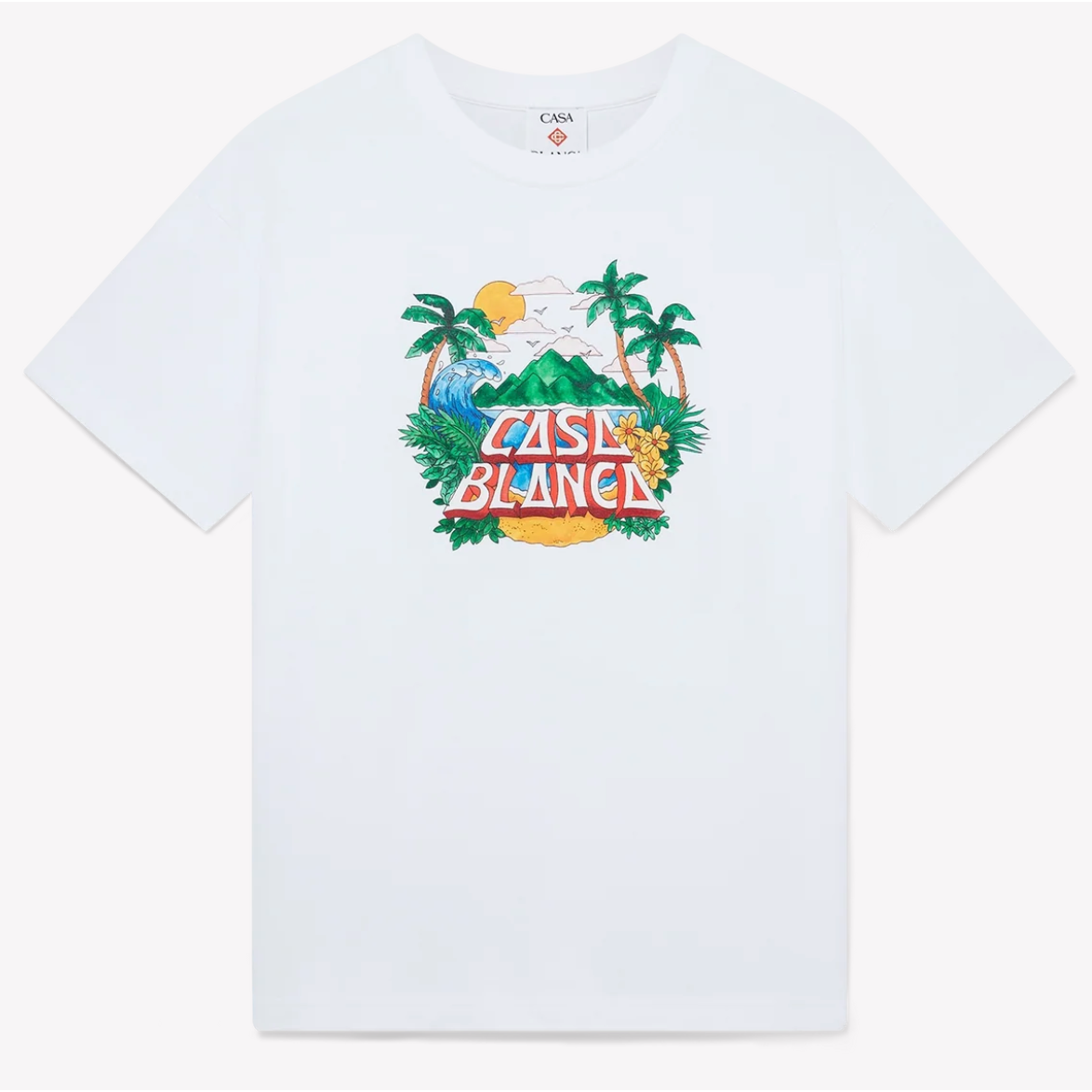 Casablanca Beach Wave T-Shirt White