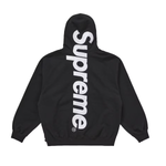 Supreme Satin Appliqué Hooded Sweatshirt (FW25) Black