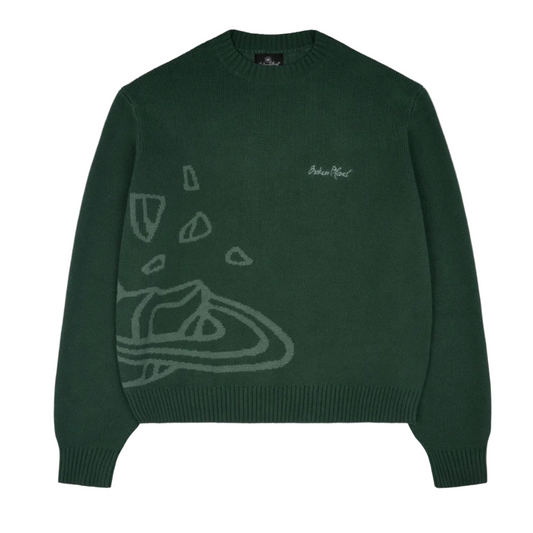 Broken Planet Market Knit Sweater Forest Green