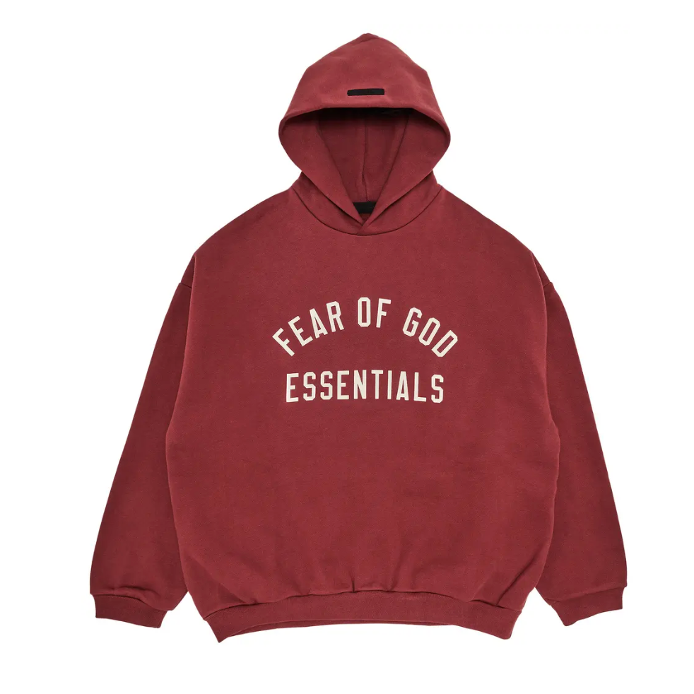 Fear of God Essentials Fleece Hoodie Crimson