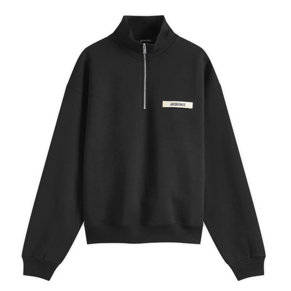 Jacquemus Gros Grain Zip Sweat Black