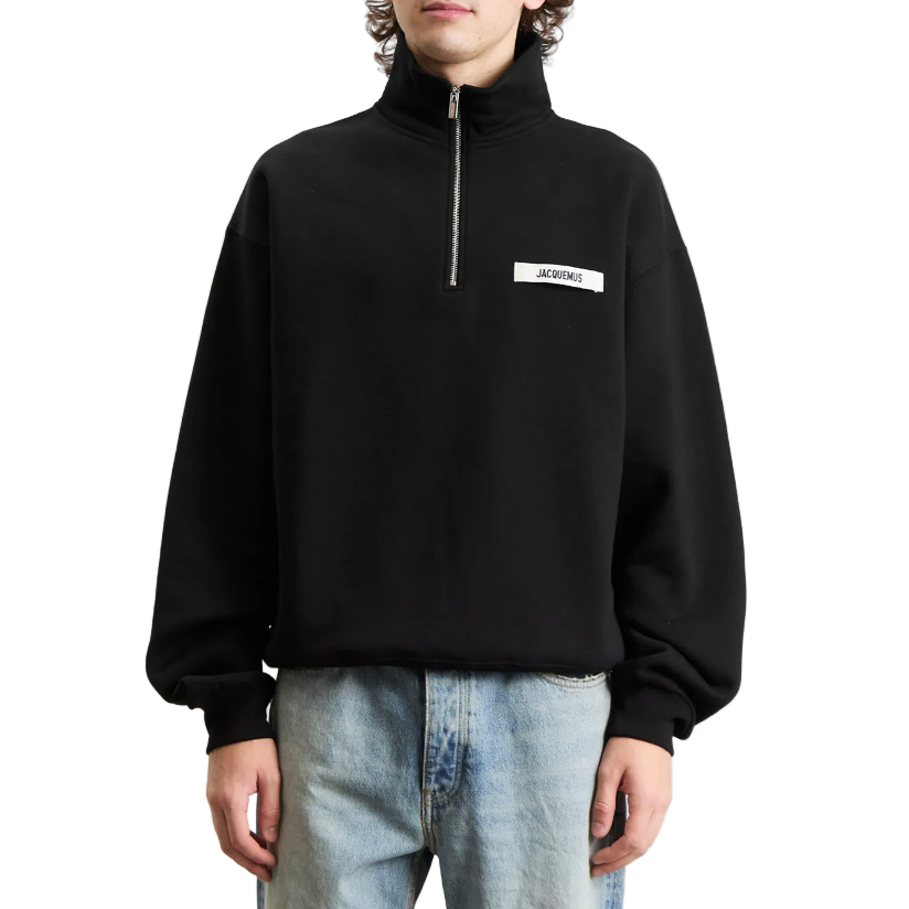 Jacquemus Gros Grain Zip Sweat Black