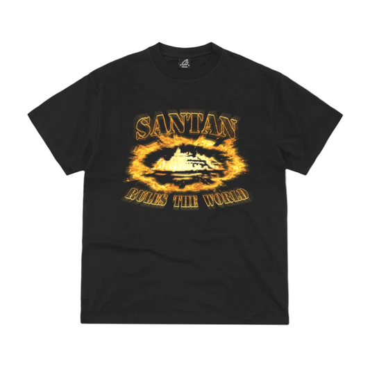Corteiz x Santan Dave Alcatraz Tee Black/Orange