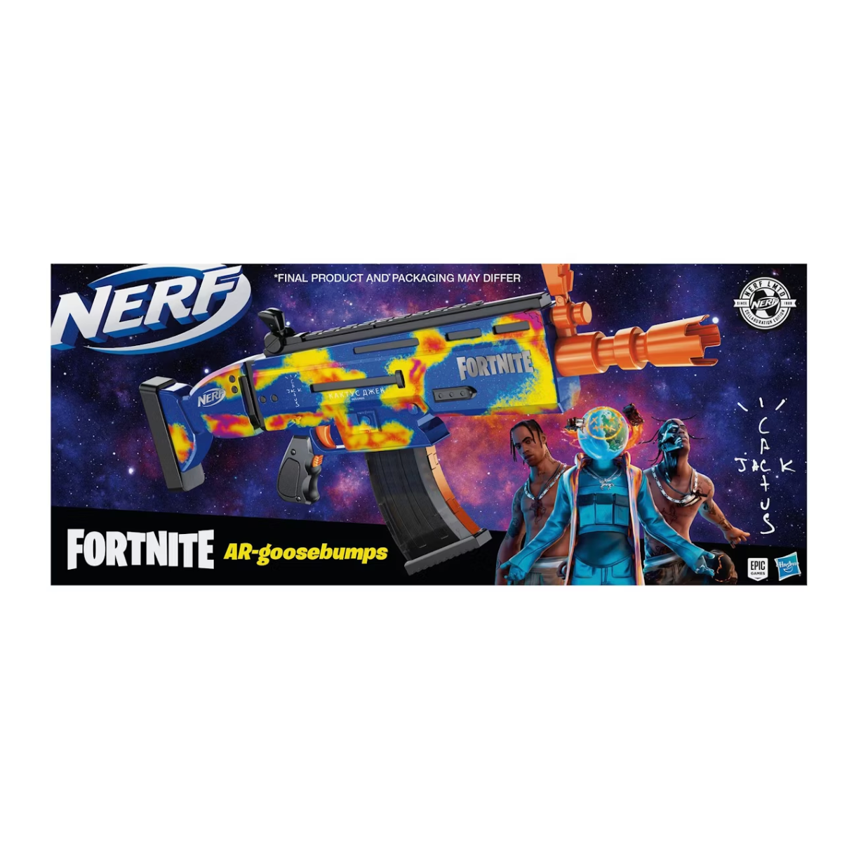 Travis Scott Cactus Jack Fortnite AR-Goosebumps Nerf Elite Dart Blaster