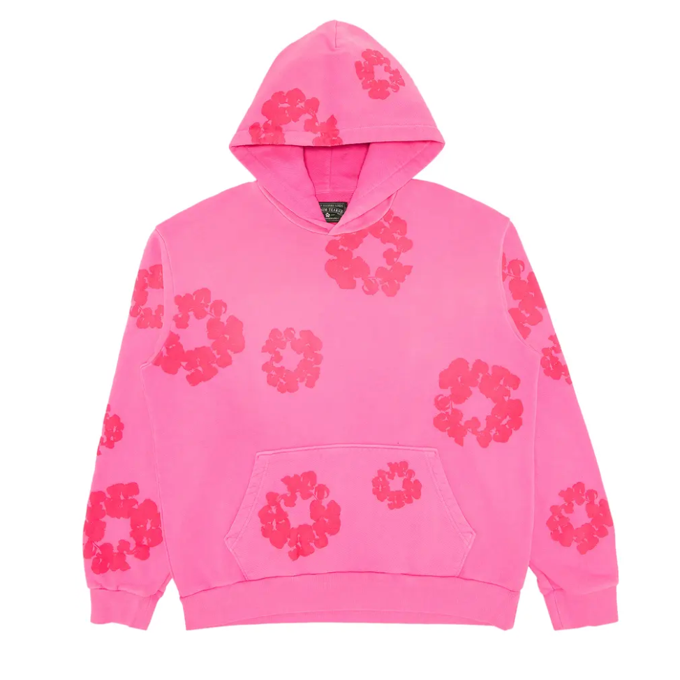 Denim Tears Mono Cotton Wreath Hoodie Pink