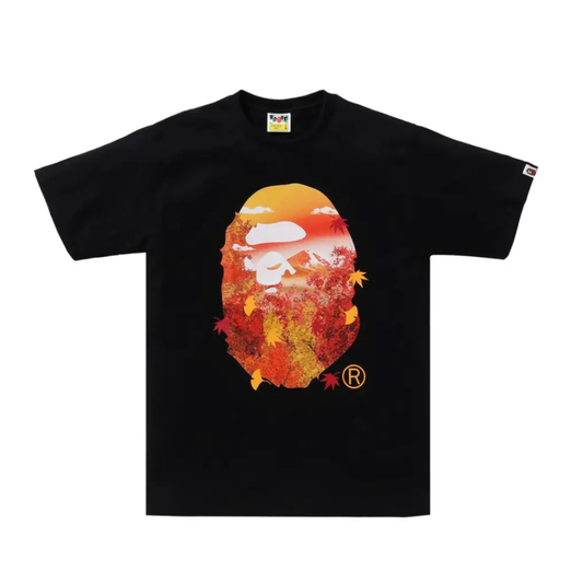 BAPE Japan Autumn Photo Ape Head Tee Black