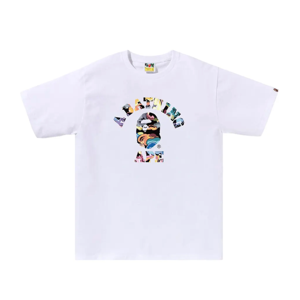 BAPE Art Camo College Tee White