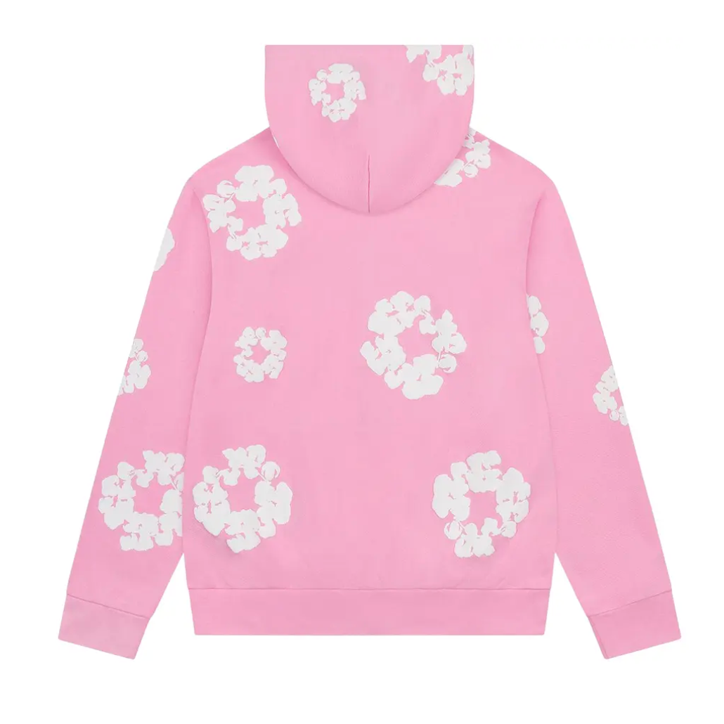 Denim Tears Cotton Wreath Zip Hoodie Pink