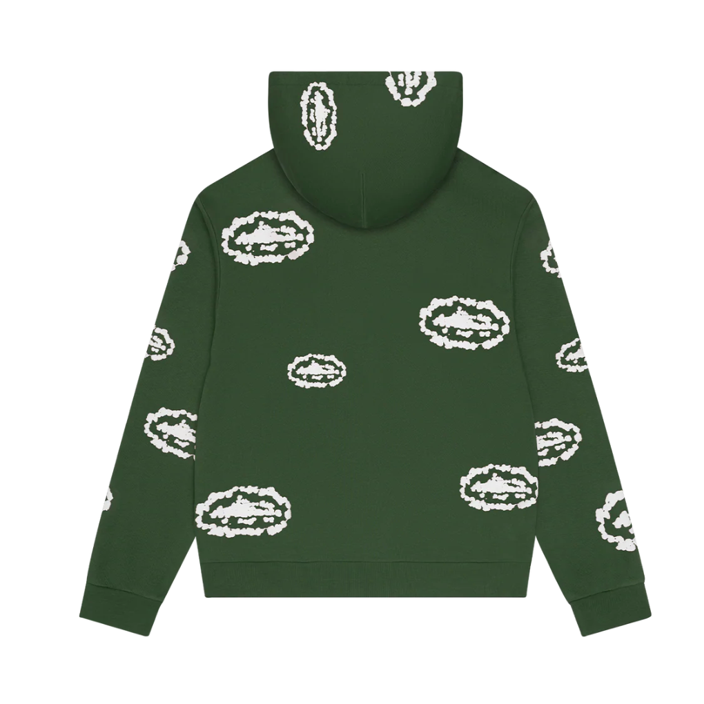 Corteiz x Denim Tears Island Wreath Zip Hoodie Green