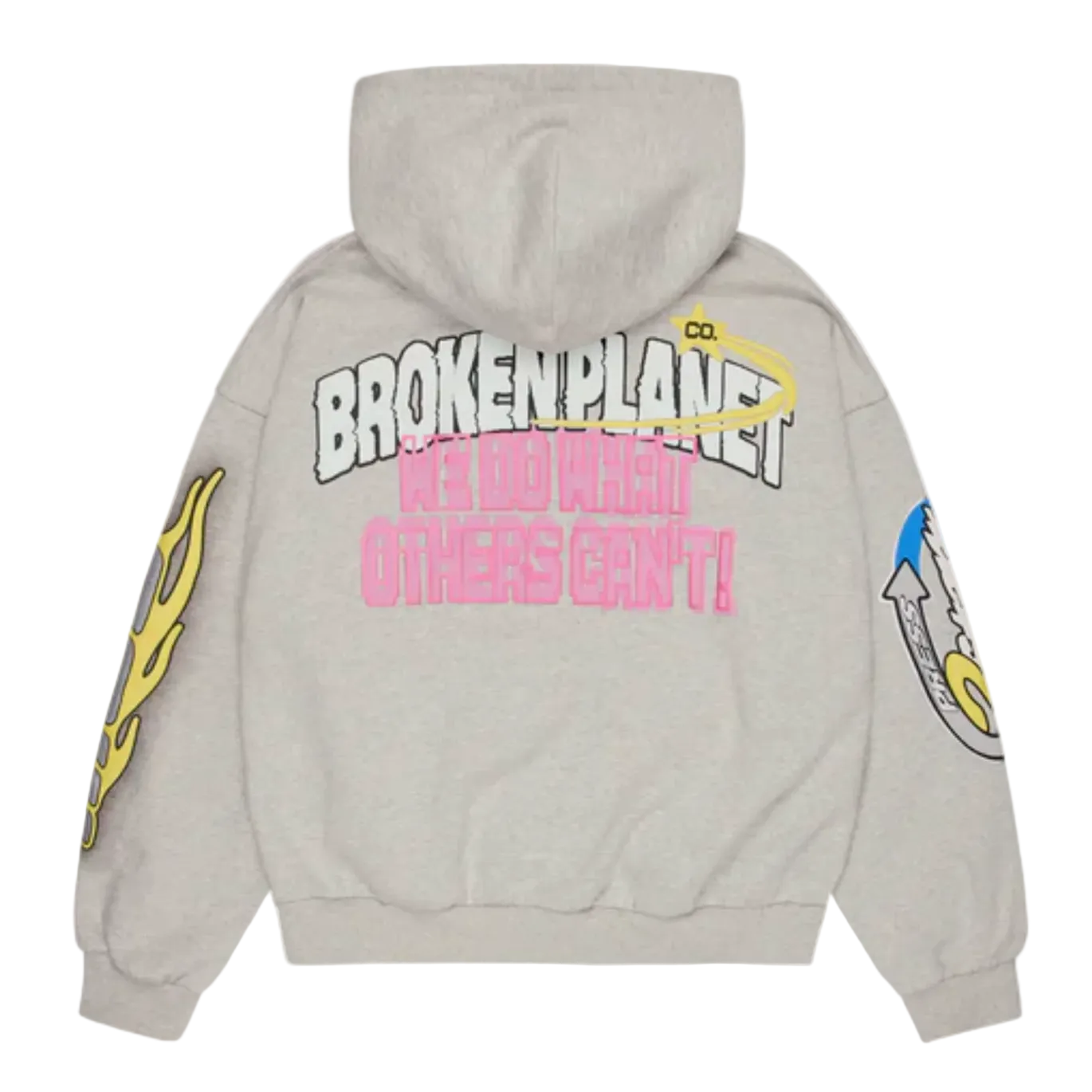 Broken Planet The Planet Is Yours Zip Up Hoodie Heather Gray
