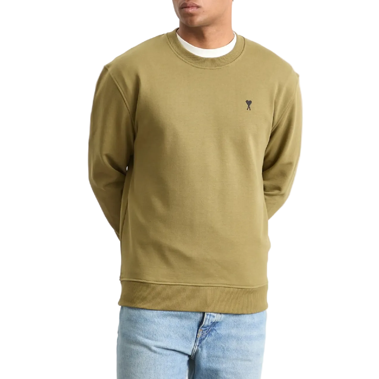 AMI Paris Ami De Couer Crewneck Sweatshirt Bronze