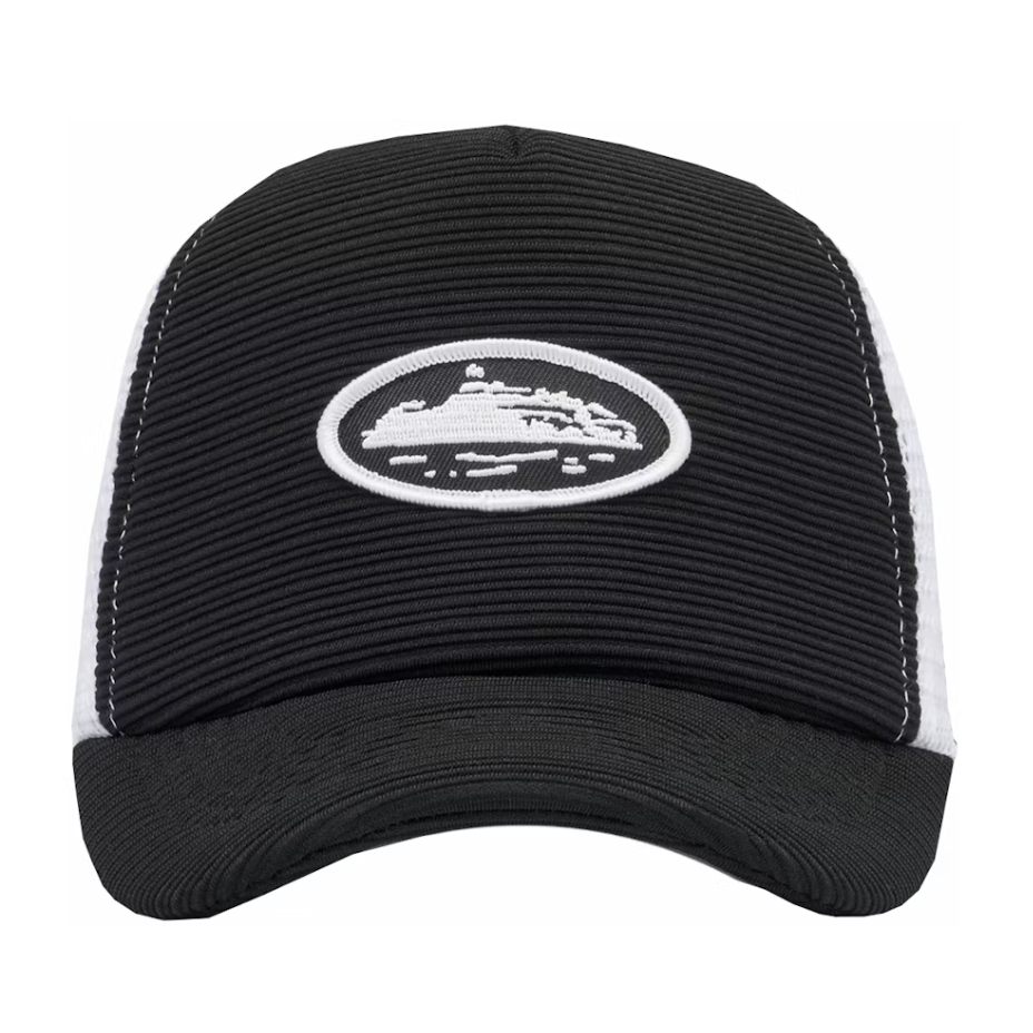 Corteiz Short Peak Trucker Black