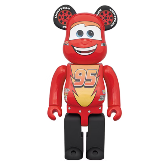 Bearbrick x Disney Pixar Lightning McQueen 1000% Red
