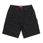 Supreme Repeat Jacquard Double Knee Denim Short Black