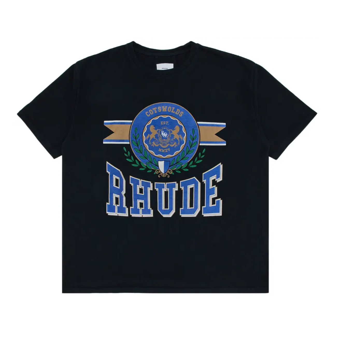 Rhude Cotswold Crest Tee Vintage Black