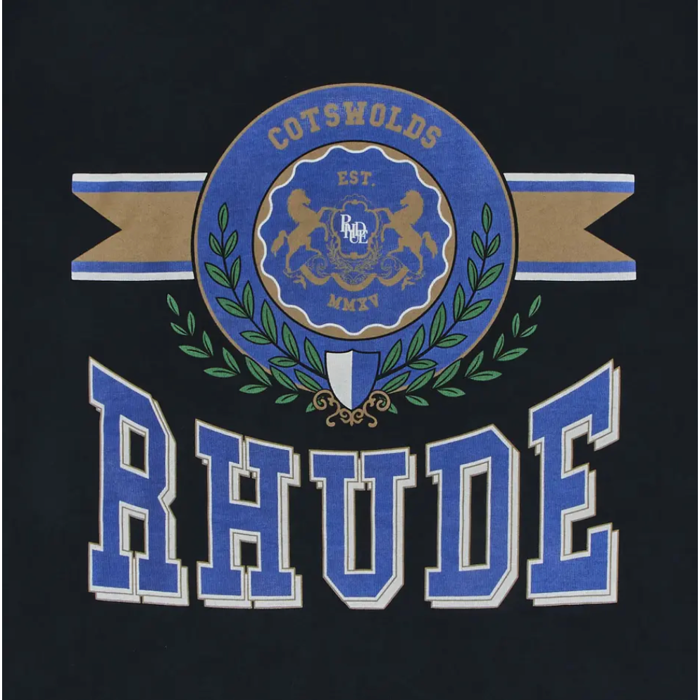 Rhude Cotswold Crest Tee Vintage Black