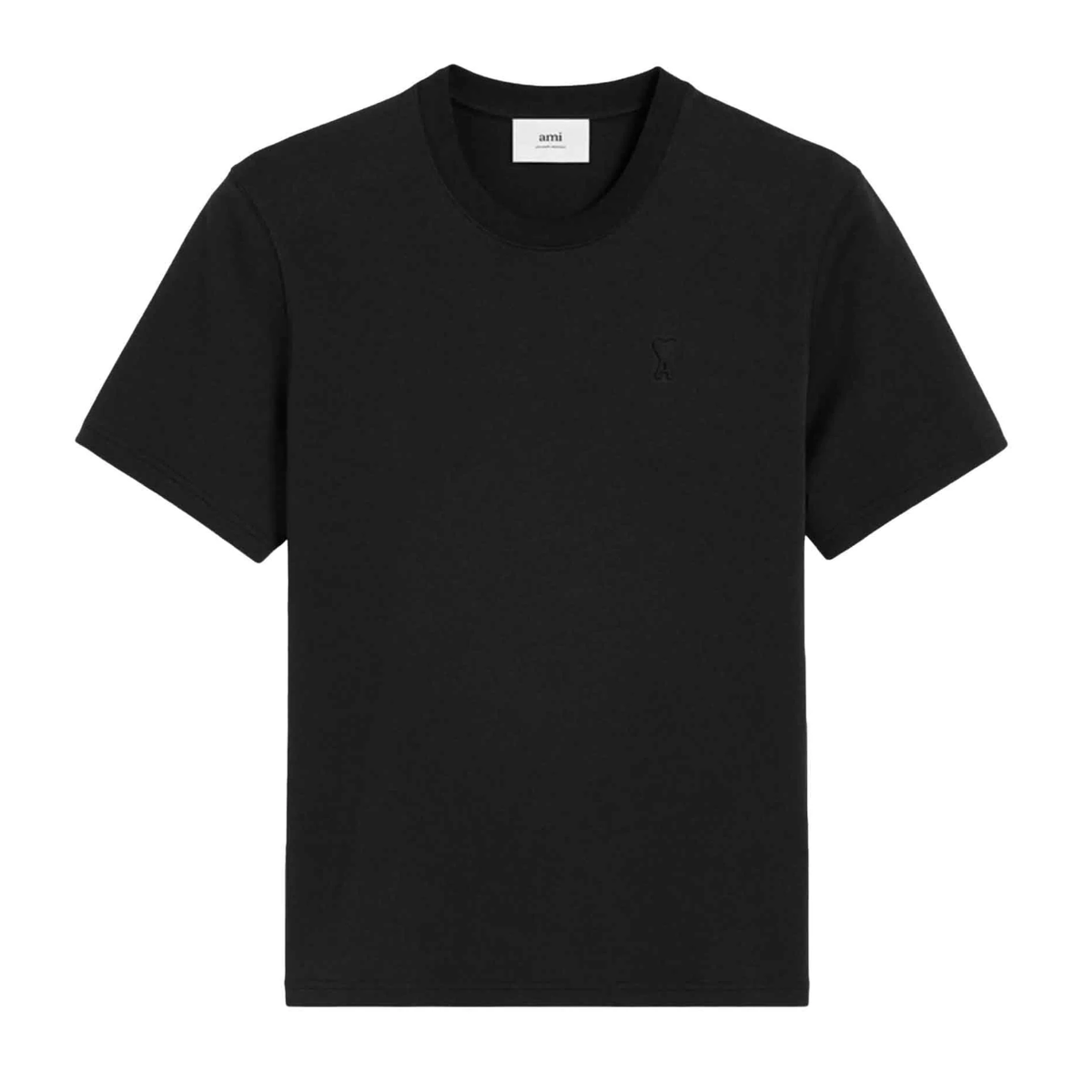Ami de coeur Black cotton stitch logo t-shirt