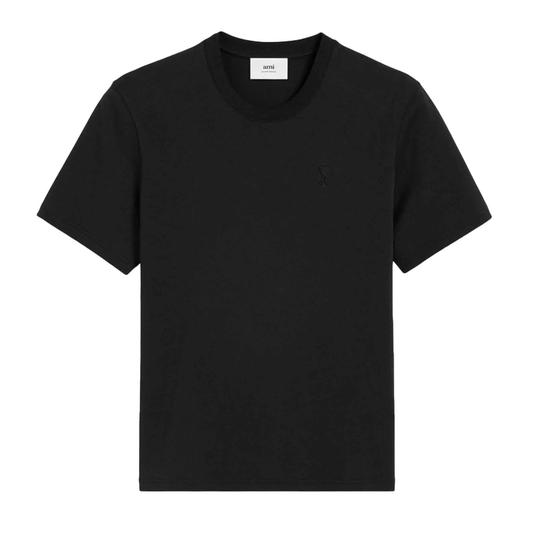 Ami de coeur Black cotton stitch logo t-shirt