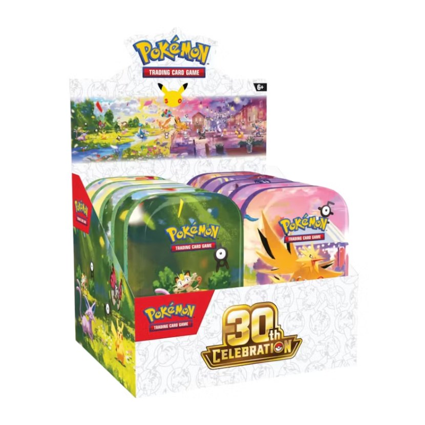 2026 Pokémon Mega Evolution 30th Celebration Mini Tin Display (10-Pack)