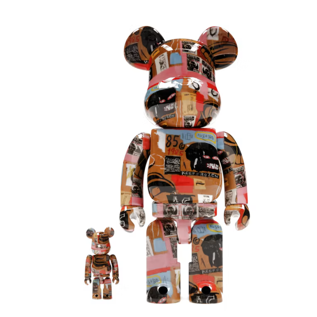 Bearbrick Andy Warhol x JEAN-MICHEL BASQUIAT #2 100% & 400% Set