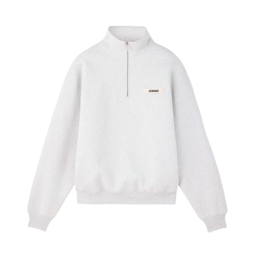 Jacquemus Gros Grain Zip Sweat Grey