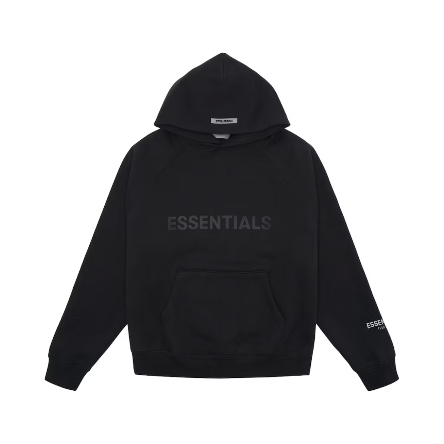 Fear of God Essentials Pullover Hoodie Applique Logo Dark Slate/Stretch Limo Black from Fear Of God