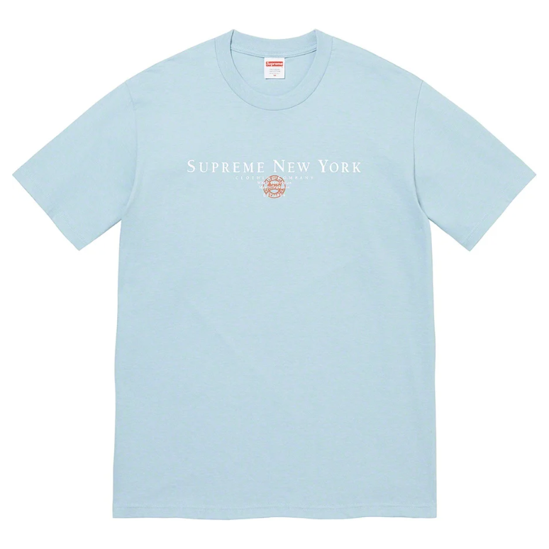 Supreme Tradition Tee Dusty Blue by Supreme in . Available at KershKicks for £85.00. A must-have for fans of Supreme looking to elevate their style with this T-Shirt.
