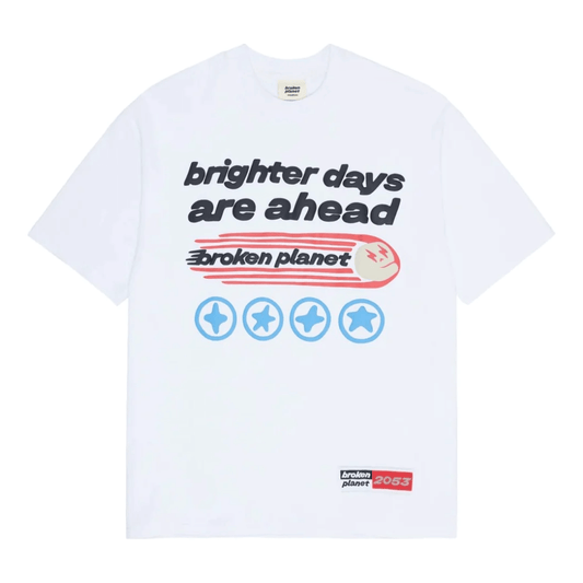 Broken Planet Brighter Days Are Ahead Tee White from Broken Planet Market
