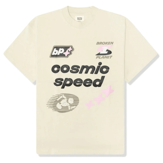 Broken Planet Market Cosmic Speed T-Shirt - Bone White by Broken Planet Market in Uncategorized. Available at KershKicks for £95.00. A must-have for fans of Broken Planet Market looking to elevate their style with this T-Shirt.