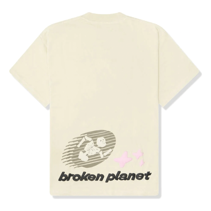 Broken Planet Market Cosmic Speed T-Shirt - Bone White from Broken Planet Market