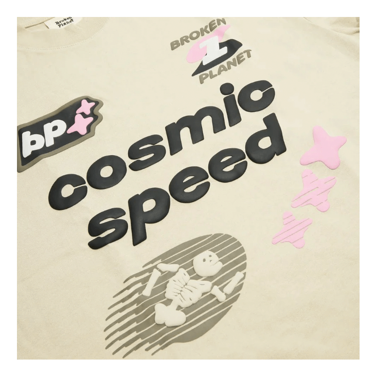 Broken Planet Market Cosmic Speed T-Shirt - Bone White by Broken Planet Market in Uncategorized. Available at KershKicks for £95.00. A must-have for fans of Broken Planet Market looking to elevate their style with this T-Shirt.