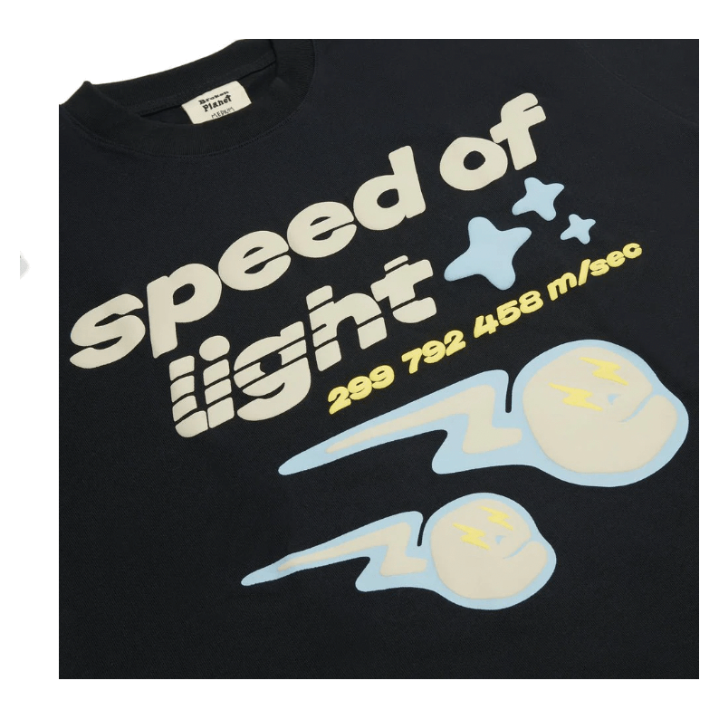 Broken Planet Market Speed of Light T-Shirt - Midnight Black by Broken Planet Market in Clothing. Available at KershKicks for £95.00. A must-have for fans of Broken Planet Market looking to elevate their style with this T-Shirt.