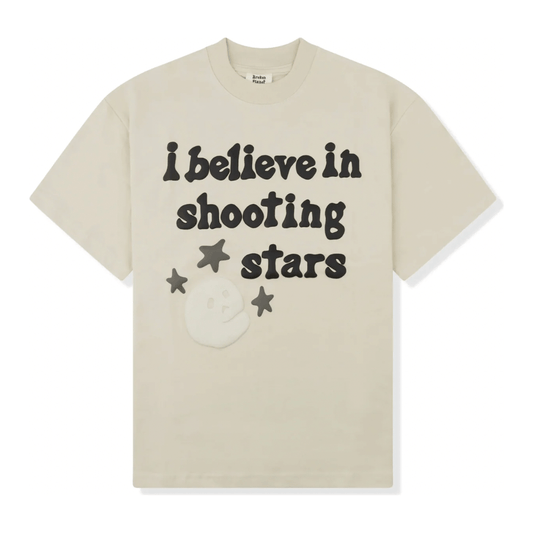 Broken Planet Market I Believe In Shooting Stars T-Shirt Bone White by Broken Planet Market in Clothing. Available at KershKicks for £95.00. A must-have for fans of Broken Planet Market looking to elevate their style with this T-Shirt.