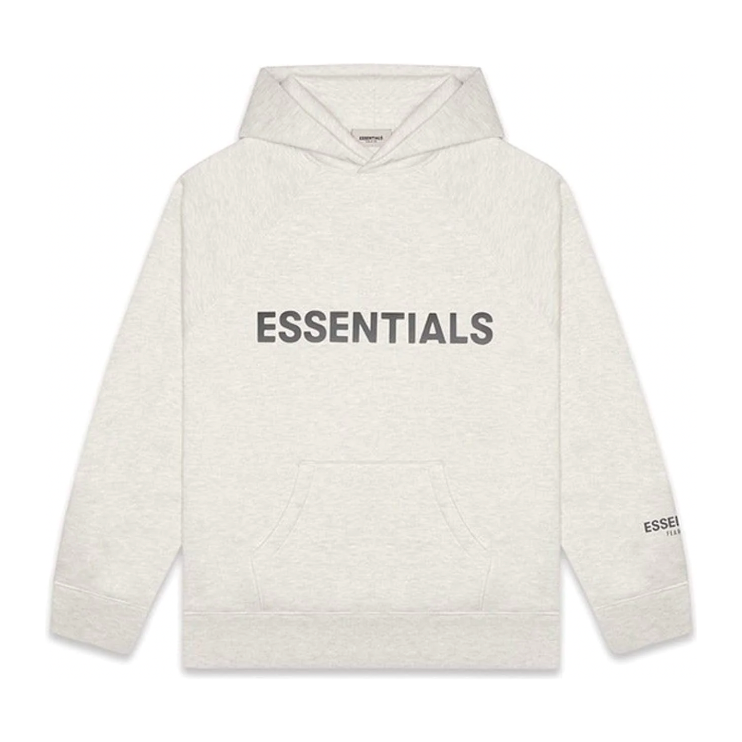 Fear of God Essentials 3D Silicon Applique Pullover Hoodie Oatmeal/Oatmeal Heather/Light Heather Oatmeal from Fear Of God