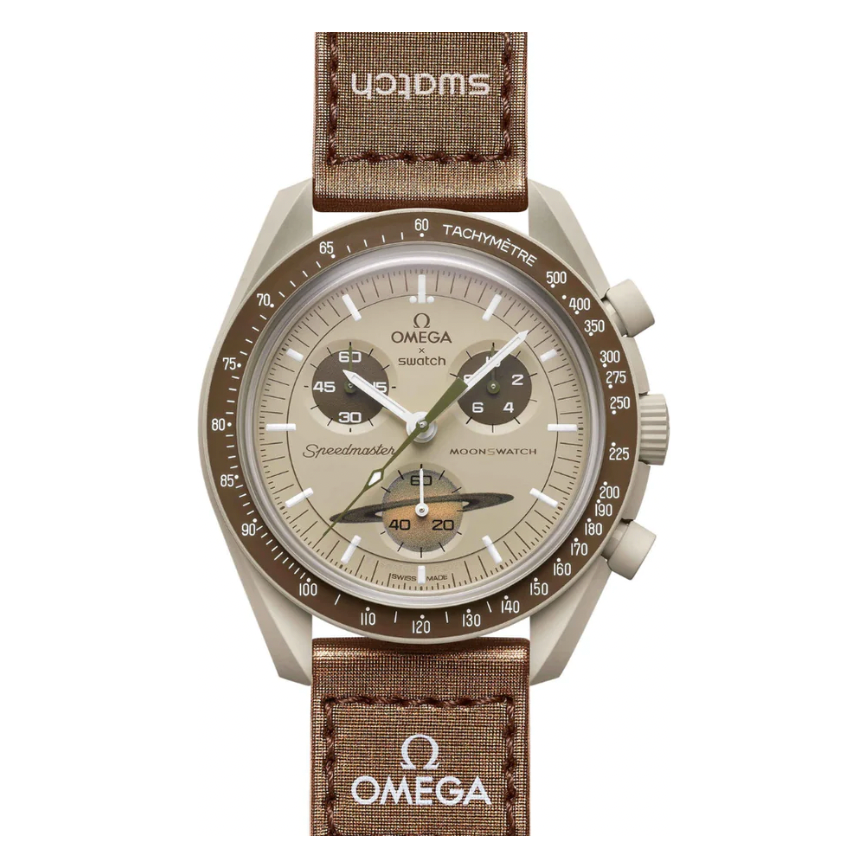 Swatch x Omega Bioceramic Moonswatch Mission To Saturn by Swatch from £315.00