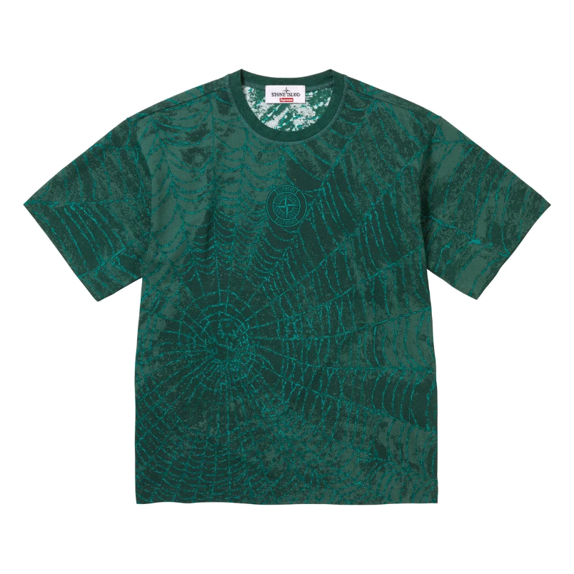 Supreme Stone Island S/S Top (FW23) Dark Green by Supreme in . Available at KershKicks for £200.00. A must-have for fans of Supreme looking to elevate their style with this T-Shirt.