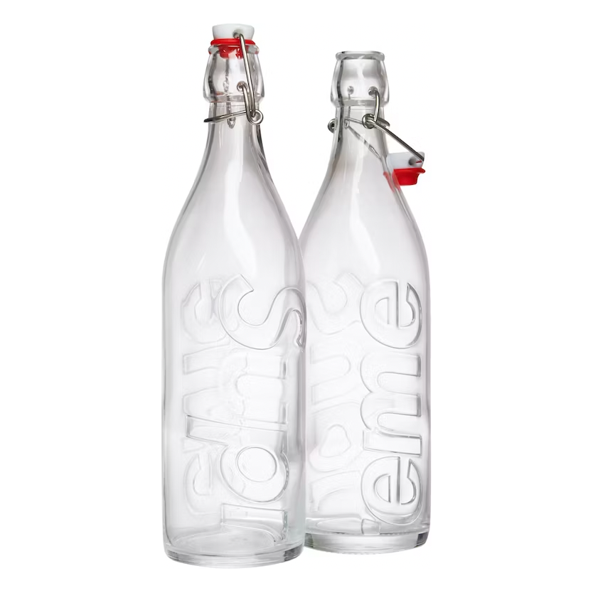 Supreme Swing Top Bottle (Set Of 2) 1.0L by Supreme in Clothing Accessories. Available at KershKicks for £95.00. A must-have for fans of Supreme looking to elevate their style with this Accessories.