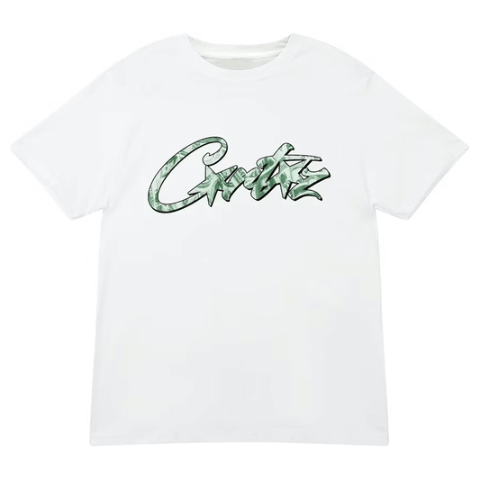 Corteiz Dollar Tee White by Corteiz in . Available at KershKicks for £85.00. A must-have for fans of Corteiz looking to elevate their style with this T-Shirt.
