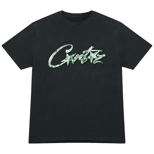 Corteiz Dollar Tee Black by Corteiz in . Available at KershKicks for £85.00. A must-have for fans of Corteiz looking to elevate their style with this T-Shirt.